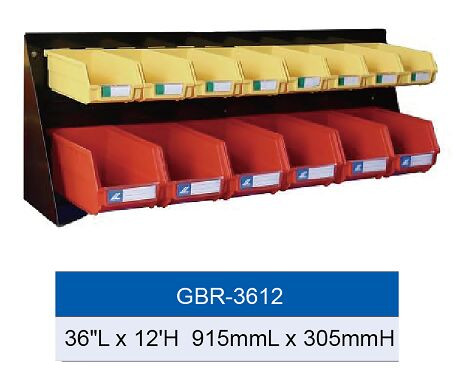 storage bin with panel used in warehouse