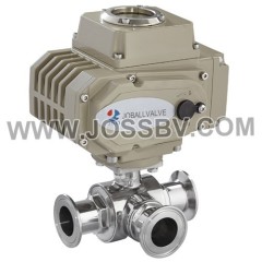 Sanitary Electric Three-Way Ball Valve