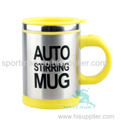 High Quality Powerful Energy Double Wall Stainless Steel Self Stirring Mug Personalized Coffee Mug