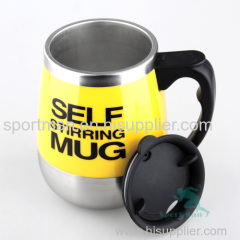 Hot Selling Custom Cheap Steel Self Stirring Electric Coffee Mug 16oz