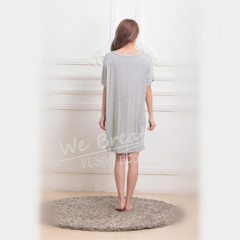 Apparel& Fashion Underwear& Nightwear Sleepwear& Pajamas Ladies Seamless Bamboo Summer Breathable Sleepwear Night Shirt