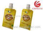 Yellow Color Gravure printing Stand Up Pouch with Spout for Ice Cream Packaging