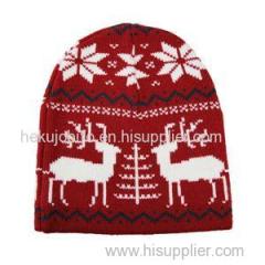 2015 autumn classic christmas moose beanie knitted jacquard hat