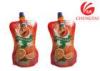 Orange Juice / Water Shaped Drink Stand Up Pouch With Spout Bag