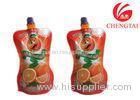 Orange Juice / Water Shaped Drink Stand Up Pouch With Spout Bag