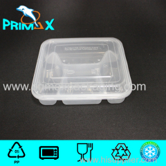 Microwave PP Four Compartments Takeaway Food Container