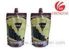 Food Grade Self Standing Spouted Plastic Pouches For Liquids Wine