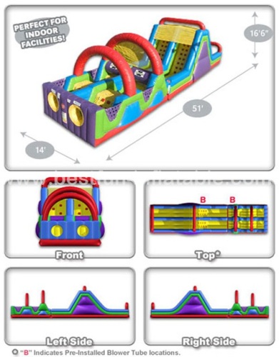 Inflatable Wacky Wild Obstacle Course