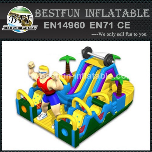 Ironman toys slide inflatable obstacle course