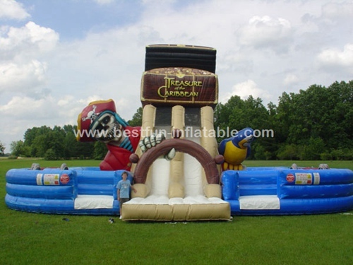 Pirates of the Caribbean and Inflatable Treasure Chest Obstacle Course