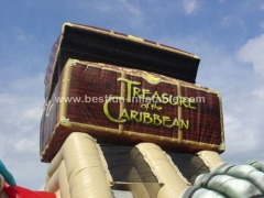 Pirates of the Caribbean and Inflatable Treasure Chest Obstacle Course