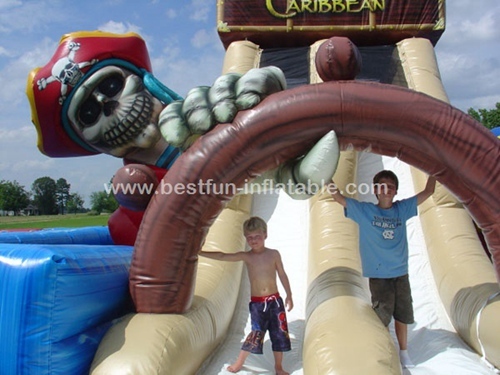 Pirates of the Caribbean and Inflatable Treasure Chest Obstacle Course