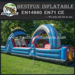 Inflatable roller coaster obstacle course