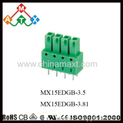 3.5/3.81mm pitch 300V/8A 180 degree pluggable terminal block replacement of PHOENIX and WAGO