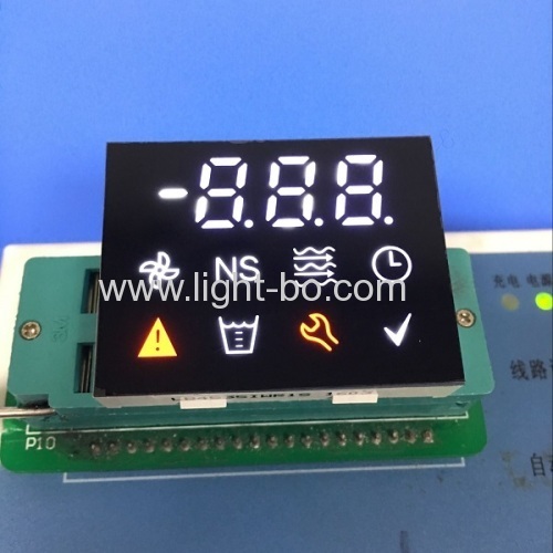 Custom design enhanced background multicolor 7 segment led display with blue led backlight
