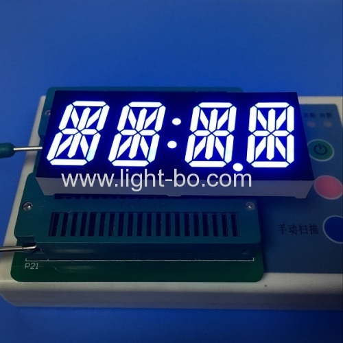 Нестандартная конструкция ультра синий 0,87 "4-х разрядный 14 сегментный светодиодный дисплей общий анод для индикатора часов
