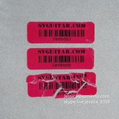 Wholesale Fragile Sticker Barcode Label Custom Self Adhesive Sticker Non-removable Packaging Label