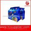 Zipper Top Bulk Mass Square Bottom Pouches Free Standing For Pet Food