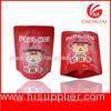 Ziplock Resealable Red Pet Food Packaging For Bird / Dog / Cat Food