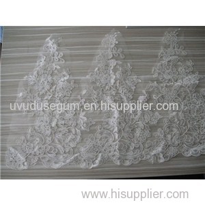Thread Lace In White Bridal Gown Fabric (W9037)