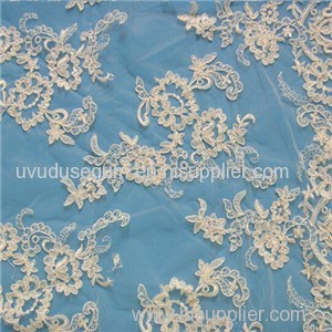 White Bridal Lace Fabric By The Yard (W9034)