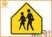 Yellow Reflective School Pedestrian Crossing Sign with Aluminum Plate Material