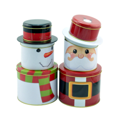 Snow Man Tin Box Christmas Tin Gift Box