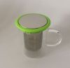 Borosilicate Single Wall Glass Infuser Mug With Stainless Steel Infuser And Lid