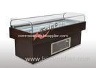 Wooden Color Refrigerated Open Display Cases Floor Stand Open Display Fridge