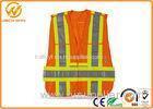Fluorescent Orange Reflective Safety Hi Vis Mesh Vests for Warning Protection