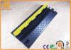 1M 2 Channel Rubber Outdoor Cable Protector Ramp with Commercial Grade Molded Thermoplastic Rubber