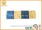 Heavy Duty Yellow and Black Low Car Rubber Speed Bump for Parking Lot / Gas Station