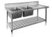Restaurant Prep Table With Sink 1 / 2 / 3 Sinks Stainless Steel Sink Table