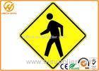 Printed Reflective Street Traffic Warning Signs Weather Proof CE / ROHS / FCC