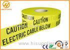 Yellow and Black Warning Stripesfor Safety Warning Caution Electric Cable Below