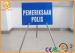 Portable Foldable Traffic Warning Signs with Tripod Stand Galvanized Tube Diameter 1"