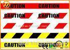 Custom Printed PE / PET Road Safety Warning Tape with Self Adhesive Glue