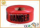 PE Red Danger Safety Warning Adhesive Barrier Tape for Construction Site / Traffic accident area