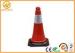 Heat Resistant PE Custom Safety Cones With 1.3kg Rubber Base 50 cm Height