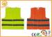 High Visibility Polyester Reflective Safety Vests FluorescentOrange / Yellow