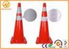 36 Inch Traffic Cones with Orange Red Reflective Tape Injection Mould PVC Material