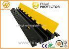 2 Channels Rubber Cable Protector Ramp Cord Cover with 20 Ton Weight Capacity 1000 * 250 * 50 mm