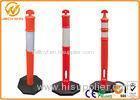 Flexible Reflective Traffic T - TOP Delineator Post for Road Safety Fluorescent Orange