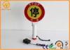 Traffic Warning Hand Held Stop Signs with LightsRed Flashing Rechargeable Battery