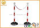 Road Safety Reflective PVC Traffic Delineator Post with Plastic Chain 90cm Height