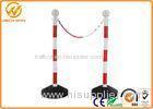 Road Safety Reflective PVC Traffic Delineator Post with Plastic Chain 90cm Height
