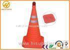 Flexible Portable Retractable Traffic Safety Cones with Lights 36 x 36 cm Base size