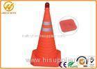 Flexible Portable Retractable Traffic Safety Cones with Lights 36 x 36 cm Base size