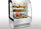 Curved Or Square Shape Commercial Open Display Refrigerator / Hot With 2 Shelves