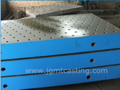 cast iron T slotted floor plate